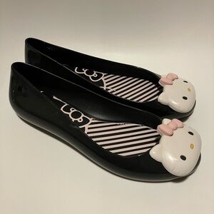 Rare Hello Kitty x Melissa rubber plastic ballet flats kawaii sanrio 40 9